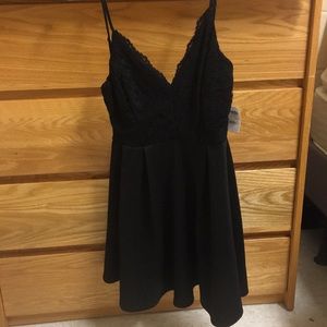 Cocktail black dress, tag on